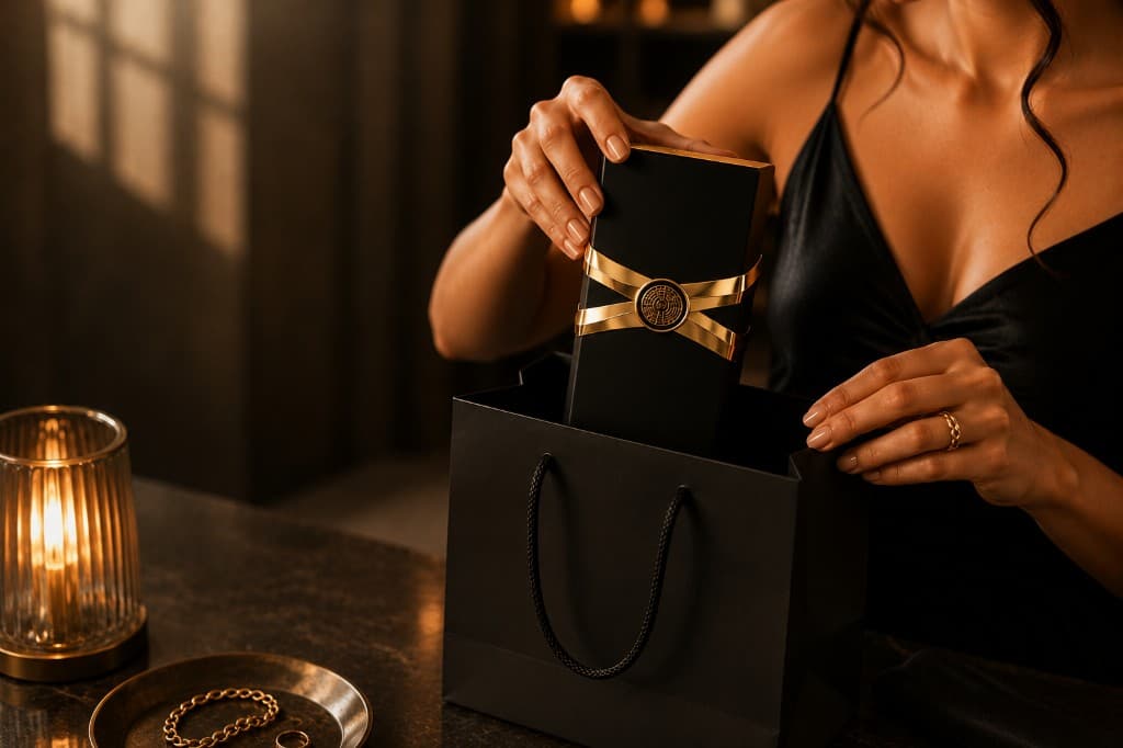 Luxury fragrance gift bag and packaging